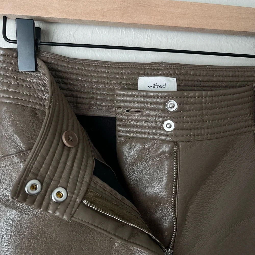 Aritizia Wilfred faux leather high rise pants 6 - Picture 11 of 13